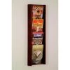Wooden Mallet 4 Pocket (4H) Acrylic & Oak Wall Display - Mahogany