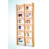 Wooden Mallet 12 Pocket (2Wx6H) Acrylic & Oak Wall Display - Light Oak