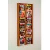 Wooden Mallet 12 Pocket (2Wx6H) Acrylic & Oak Wall Display - Medium Oak