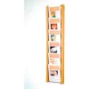 Wooden Mallet 6 Pocket (6H) Acrylic & Oak Wall Display - Light Oak