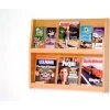 Wooden Mallet 6 Magazine/12 Brochure Wall Display - Light Oak