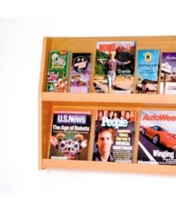 Wooden Mallet 6 Magazine/12 Brochure Wall Display - Light Oak