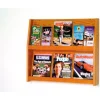 Wooden Mallet 6 Magazine/12 Brochure Wall Display - Medium Oak