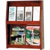 Wooden Mallet 4 Magazine/8 Brochure Wall Display - Mahogany