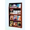 Wooden Mallet 12 Magazine/24 Brochure Wall Display - Mahogany