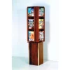 Wooden Mallet Free Standing 12 Pocket Rotary Literature Display - Mahogany