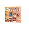 Wooden Mallet 12 Magazine/24 Brochure Oak & Acrylic Wall Display - Light Oak