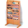 Wooden Mallet Cascade‚Ñ¢ Free-Standing 14 Pocket Magazine Rack, Light Oak