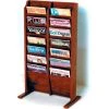 Wooden Mallet Cascade‚Ñ¢ Free-Standing 14 Pocket Magazine Rack, Mahogany