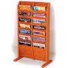 Wooden Mallet Cascade‚Ñ¢ Free-Standing 14 Pocket Magazine Rack, Medium Oak
