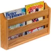 Wooden Mallet ‚Ñ¢ Wall Mount or Countertop Magazine Rack 20"W Light Oak