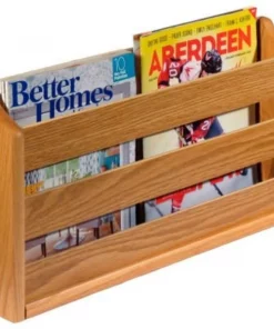 Wooden Mallet ‚Ñ¢ Wall Mount or Countertop Magazine Rack 20"W Light Oak