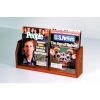 Wooden Mallet Countertop 2 Pocket Magazine Display - Mahogany