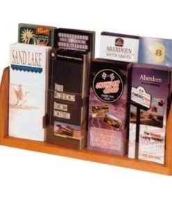 Wooden Mallet Countertop 2 Pocket Magazine Display - Medium Oak