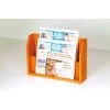 Wooden Mallet Countertop 2 Pocket Newspaper Display - Medium Oak