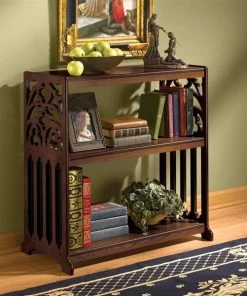 Design Toscano St. Thomas Aquinas Gothic Wooden Bookshelf