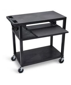 Luxor 3 Flat Shelves with Shelf &Black Presentation Station