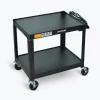 Luxor Black Metal AV Cart