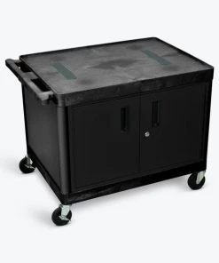 Luxor 27"H AV Cart - Two Shelves, Cabinet