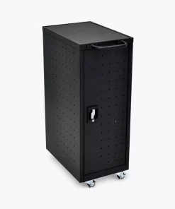 Luxor Black 12 Chromebook Charging Cart Includes Electrical Outlets
