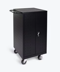 Luxor Black 18 Laptop Computer Charging Cart