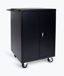 Luxor Black 24 Laptop Computer Charging Cart