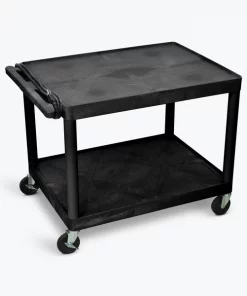 Luxor 32 x 24 2 Shelf Black Endura Presentation Cart 27"H