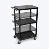 Luxor Black Endura Presentation Cart Multi Height