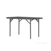 Zown Folding Table, Resin, Commercial, 48" x 30", Grey Color
