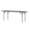 Zown Folding Table, Resin, Commercial, 72" x 30", Grey Color