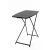Bridgeport Folding Table, 18" x 26", Adj Height, Plastic, Black, PK2
