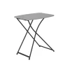 Bridgeport Folding Table, 18" x 26", Adj Height, Plastic, Grey
