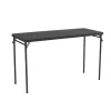 Bridgeport Folding Table, 20" x 48", Vinyl Top, Black Color