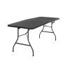 Bridgeport Folding Table, Blow Mold Table, Fold In Half, 72" x 30", Black Color
