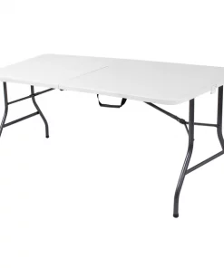 Bridgeport Folding Table, Blow Mold Table, Fold In Half, 72" x 30", White Color