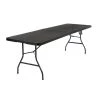Bridgeport Folding Table, Blow Mold Table, Fold In Half, 96" x 30", Black Color
