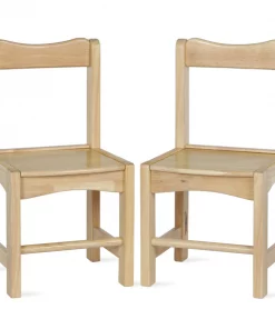 Bridgeport Solid Wood Chair, Natural, 22" x 11.4" x 11.4", PK2