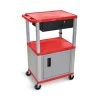 Luxor RED42" PRESENTATION CART W/MO