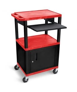 Luxor RED 42" PRESENTATION CART W/EL