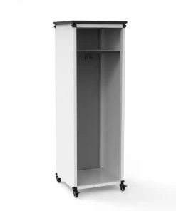 Luxor Modular Teacher Storage Cabinet - Narrow/Tall Module with Casters and Tabletop