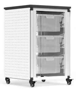Luxor Modular Classroom Storage Cabinet - Single module with 3 large bins