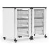 Luxor Modular Classroom Storage Cabinet - 2 side-by-side modules with 6 large bins