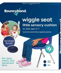 Bouncyband Antimicrobial Little Wiggle Seat Sensory Cushion, Blue 10.75in.