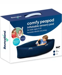 Bouncyband Comfy Peapod Inflatable Sensory Pod, 60in, Ages 6-12, Blue