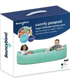 Bouncyband Comfy Peapod, Inflatable Sensory Pod, 80in, Green