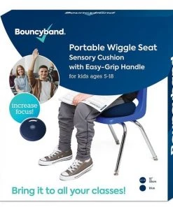 Bouncyband Portable Wiggle Seat Sensory Cushion, Blue