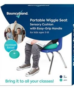 Bouncyband Portable Wiggle Seat Sensory Cushion, Green