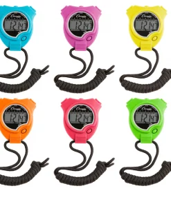 Champion Sports Stop Watch, Neon Colors, Set of 6
