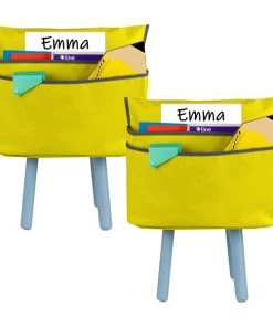 C-Line Small Chair Cubbie, 12in, Sunny Yellow, PK2