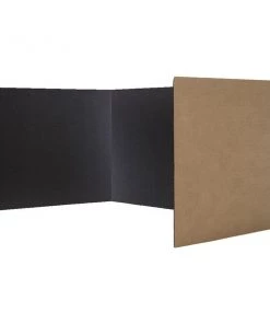 Flipside Corrugated Study Carrels, Black, 12" x 48", PK24